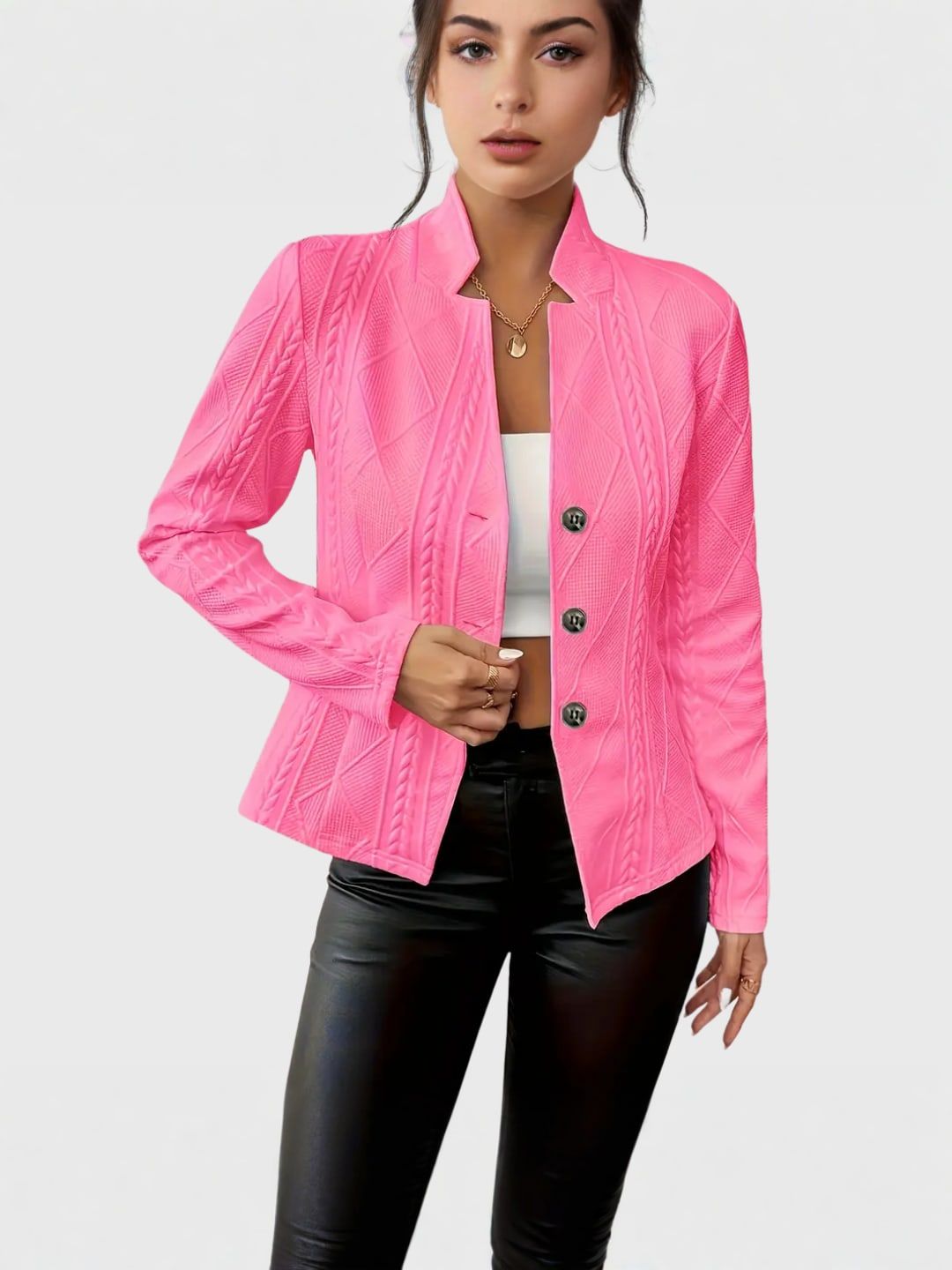 OLIVIA | Blazer structuré en coton et polyester