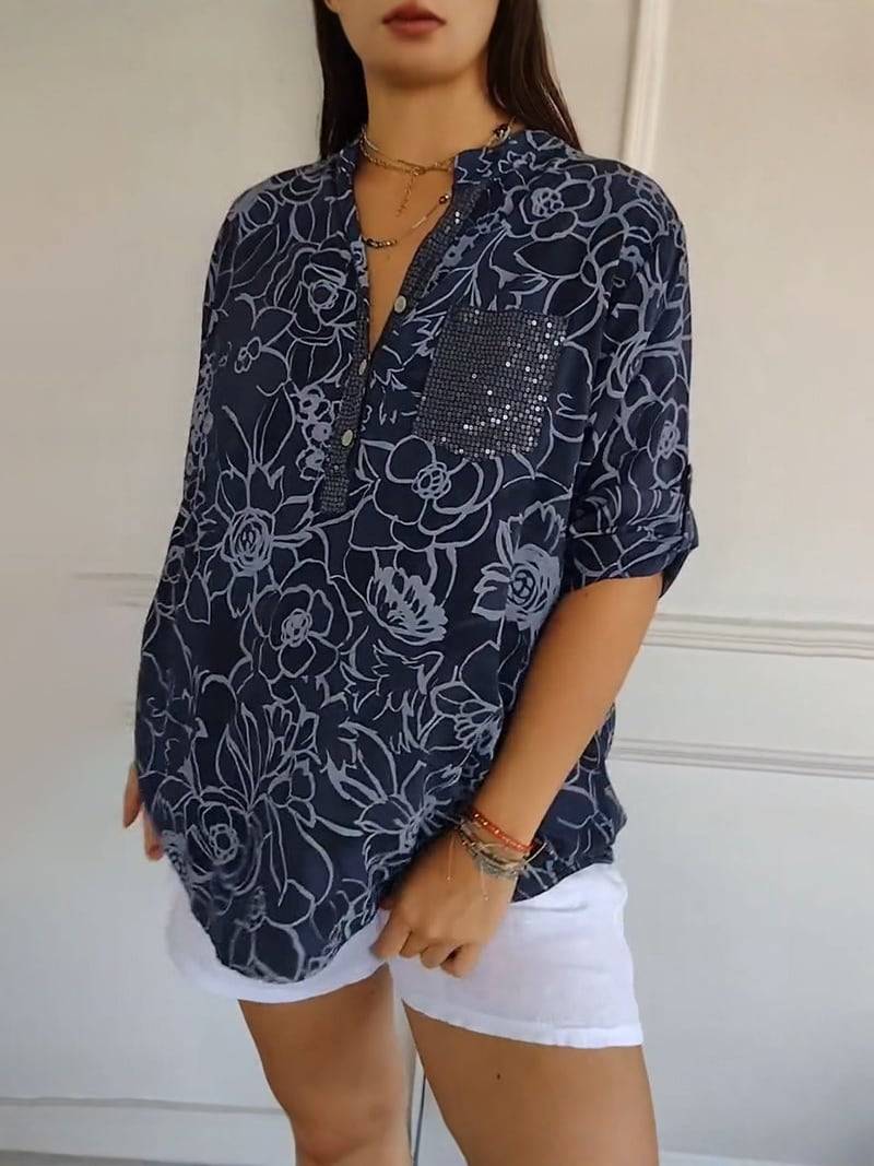 ROWELLA | Blouse fluide à imprimé fleuri