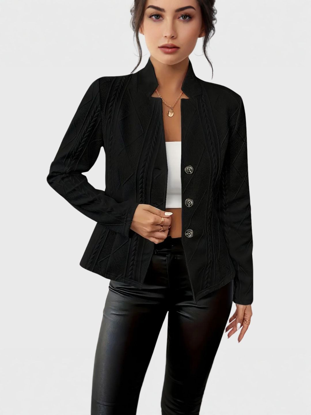 OLIVIA | Blazer structuré en coton et polyester