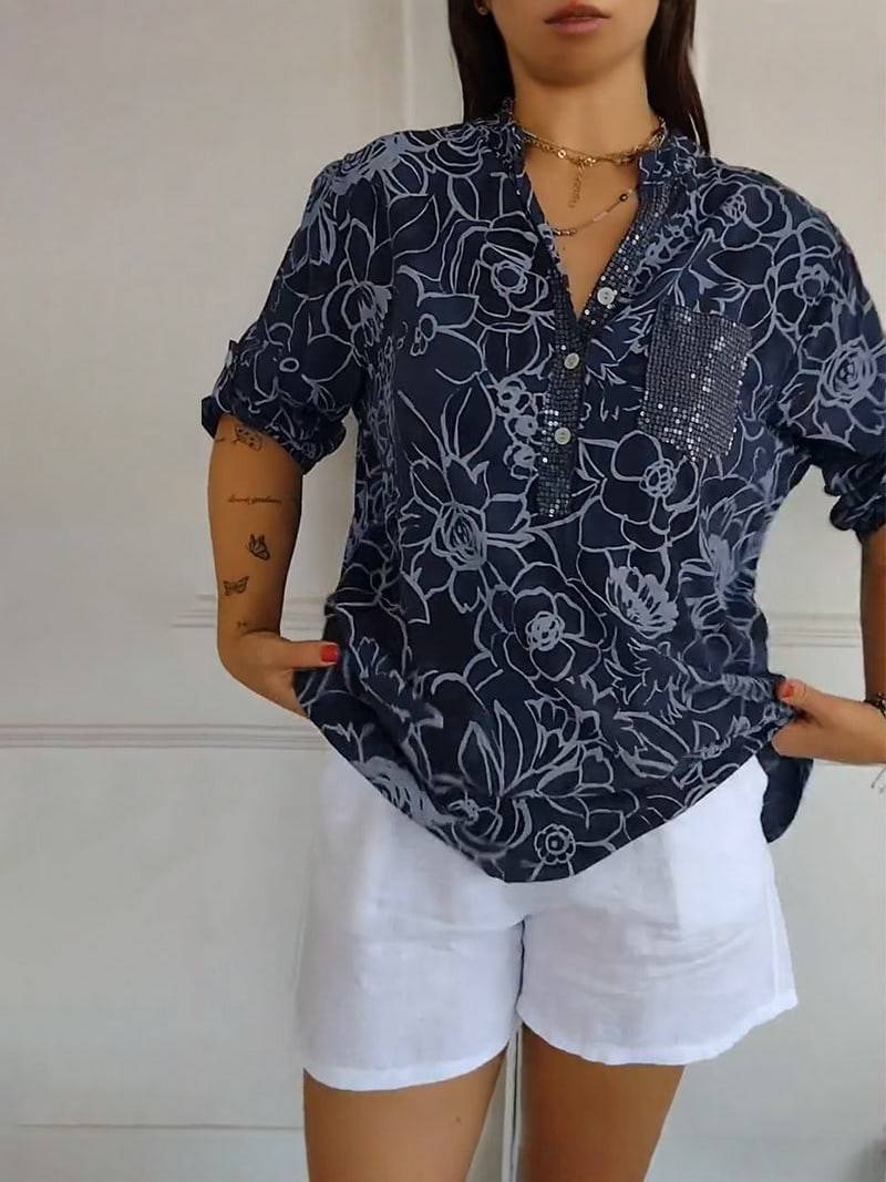 ROWELLA | Blouse fluide à imprimé fleuri