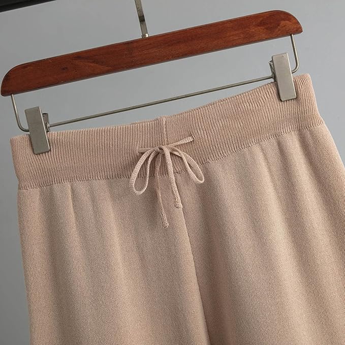 Ensemble Femme Soie de Glace manches courtes bleu élégant