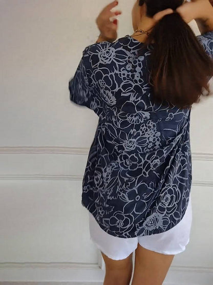 ROWELLA | Blouse fluide à imprimé fleuri