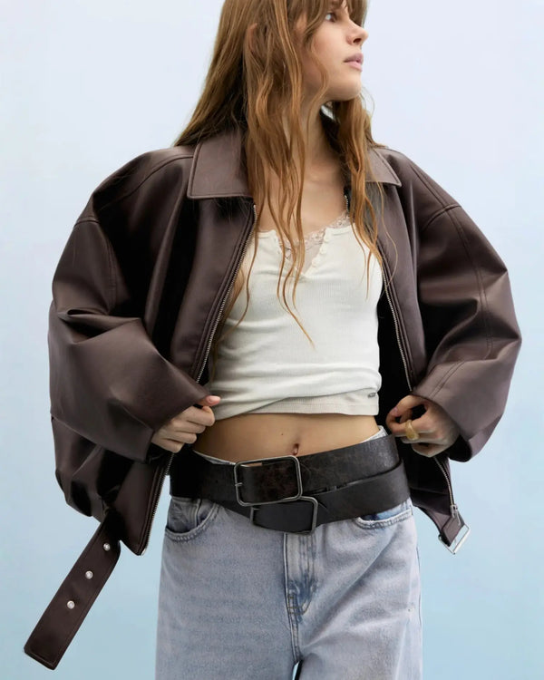 KAYLA | Veste en Similicuir Élégante & Intemporelle