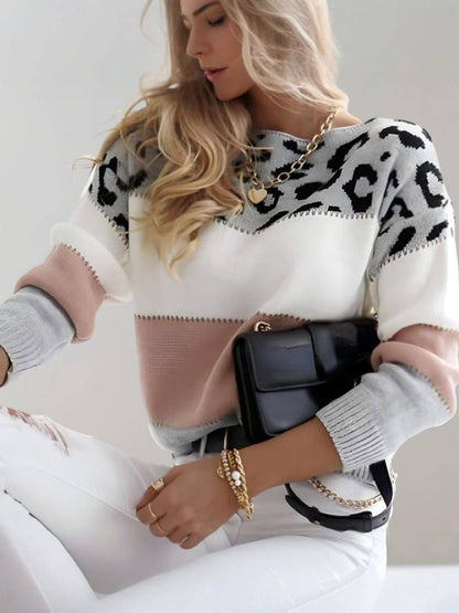 LEONIE | Pull à imprimé animal