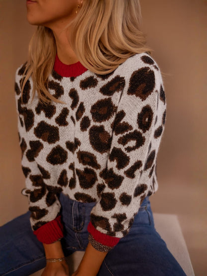 ALESSA | Pull en maille léopard
