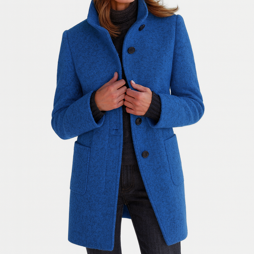 LYDIA | Manteau en laine à col haut