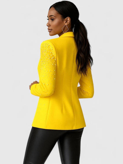 LILA | Blazer Élégant - perles & strass pour un look raffiné