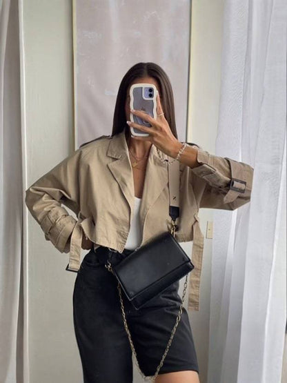 CAROLE | Trench Court Élégant & Moderne