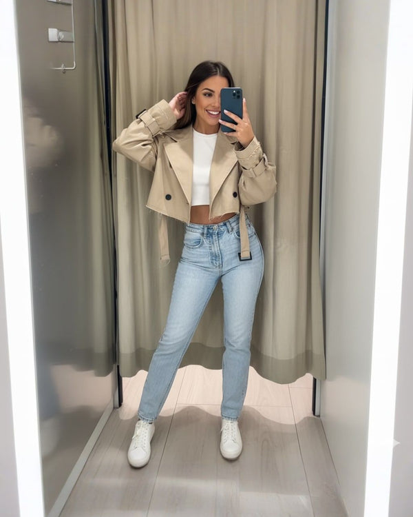 SÉRAPHINE | Trench Cropped Élegant