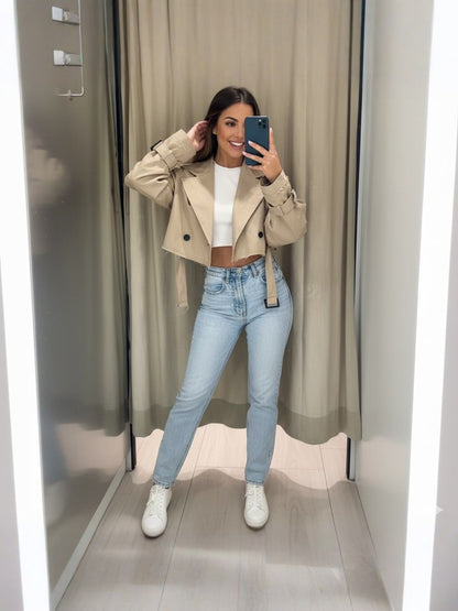 SÉRAPHINE | Trench Cropped Élegant