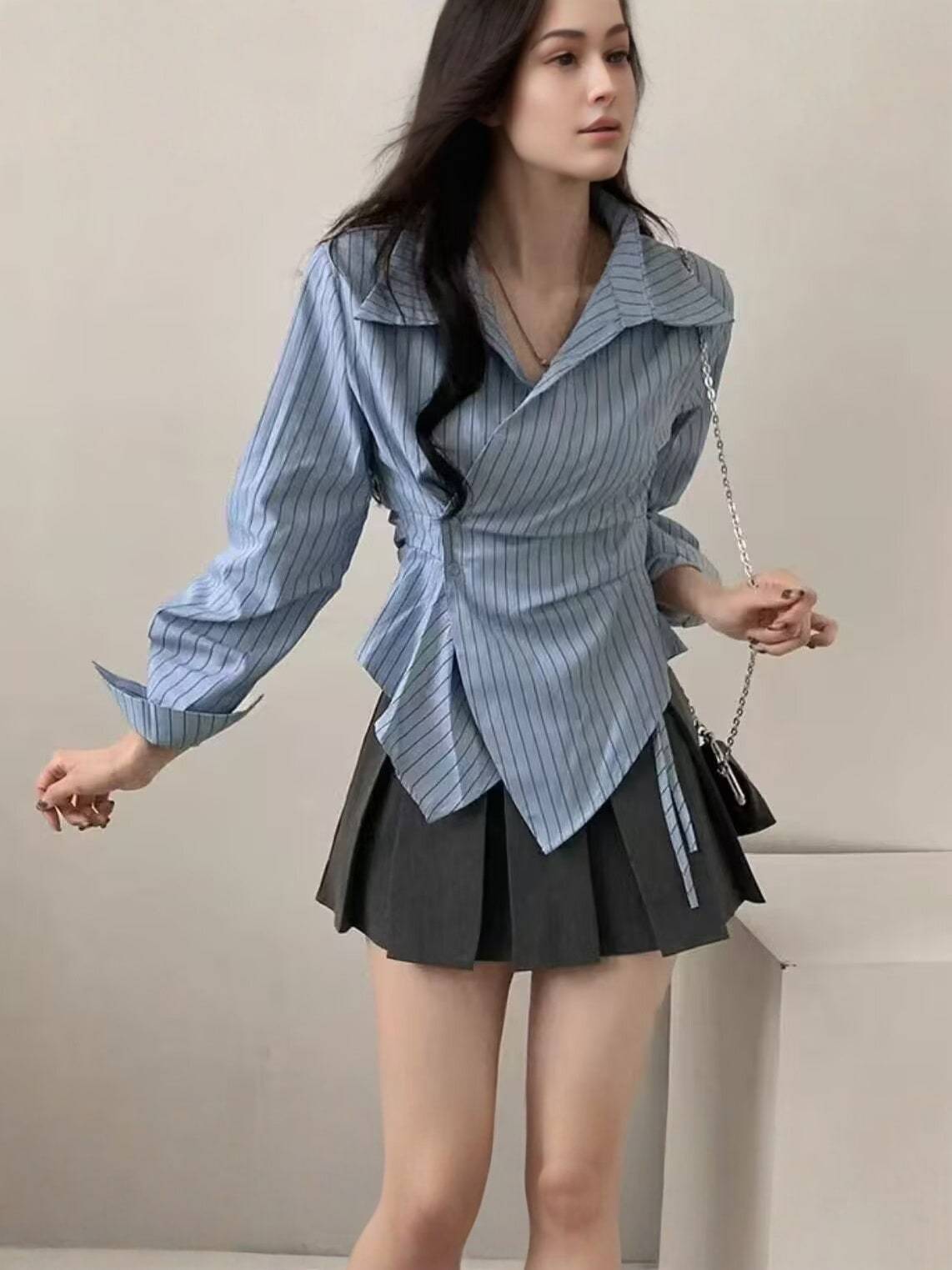 LEONE | Veste rayée en chenille élégante et douce