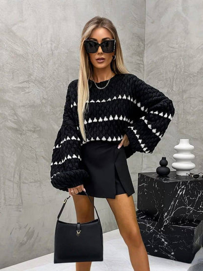 ELORA | Pull à Pois Oversize Élégant & Confortable