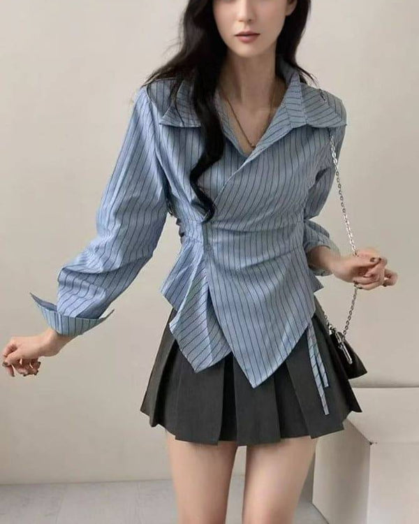 LEONE | Veste rayée en chenille élégante et douce