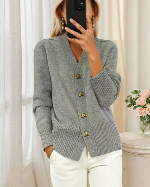 THÉRESA — Cardigan Élégant en Maille Douce