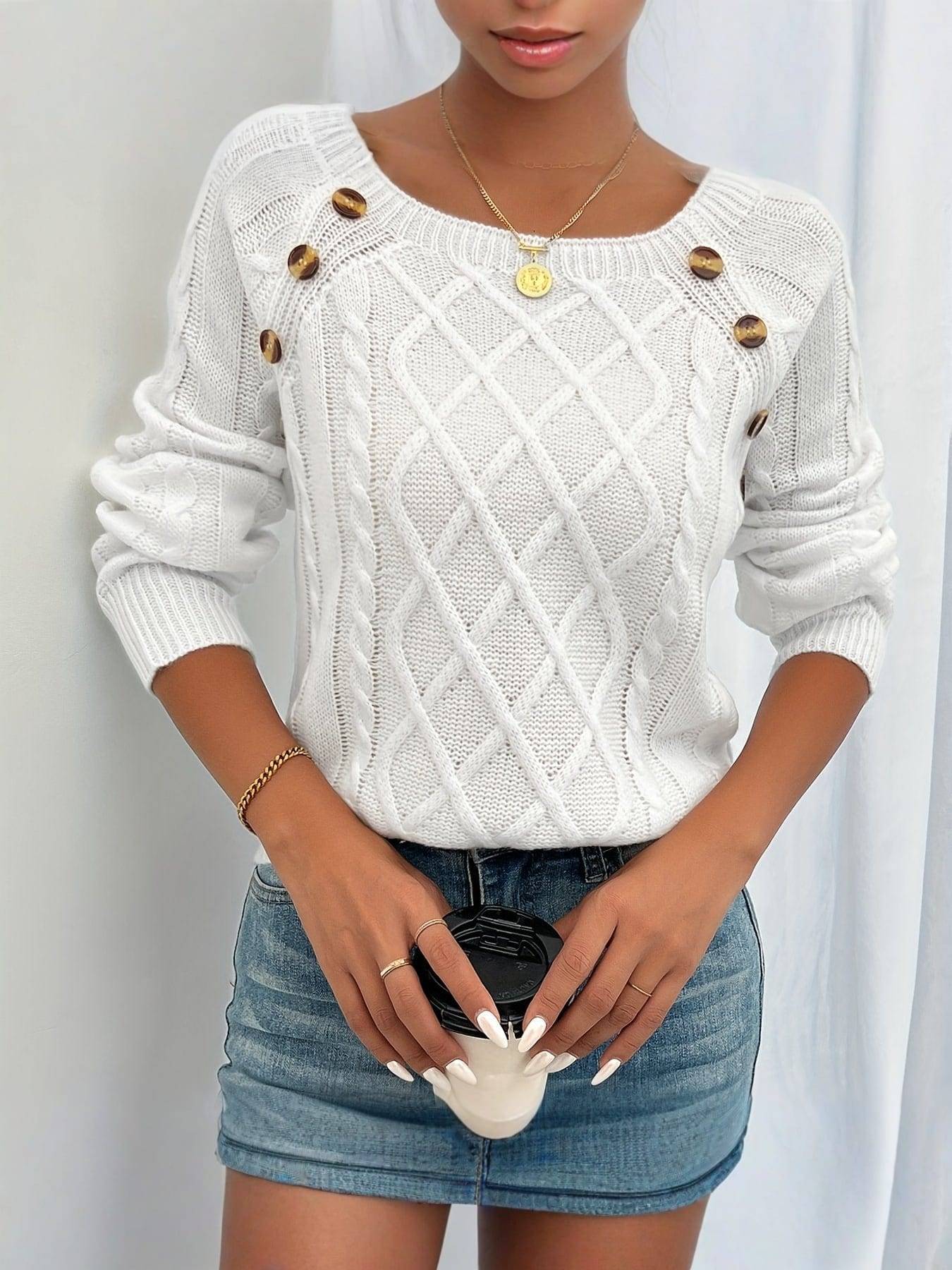 Pull Romane en maille torsadée camel, confort et élégance