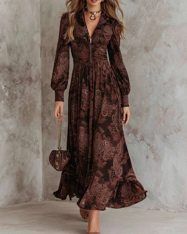 ISOLIDE | Robe longue imprimée fluide