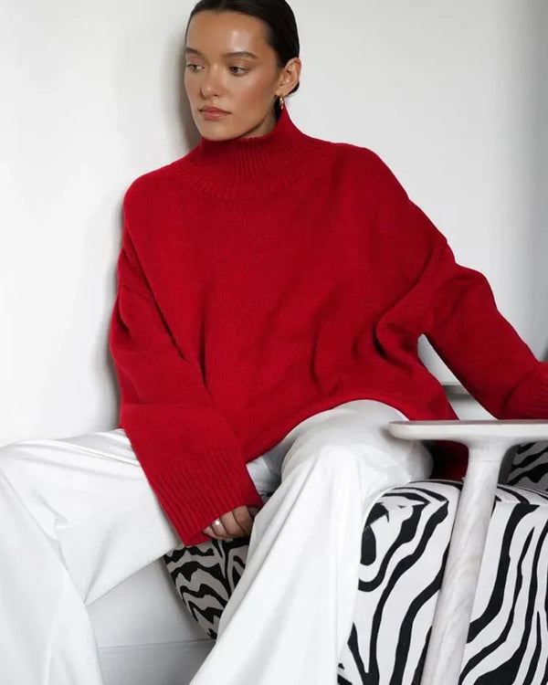 ANOUK | Pull col roulé en maille premium