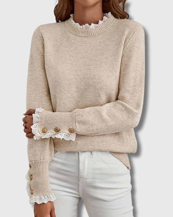 EVEE | Pull élégant a dentelle