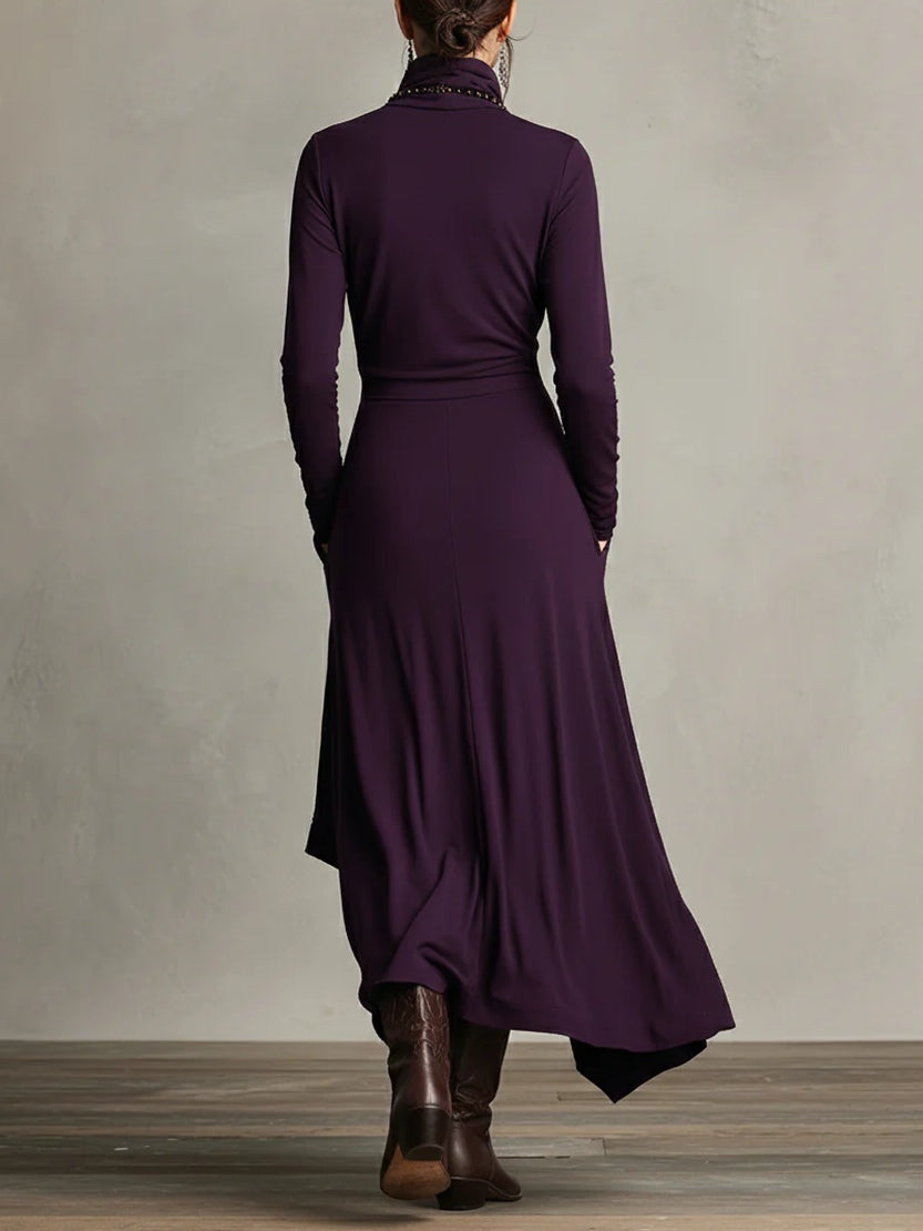 NOÉMIE | robe longue en rayonne violette
