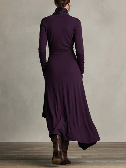 NOÉMIE | robe longue en rayonne violette