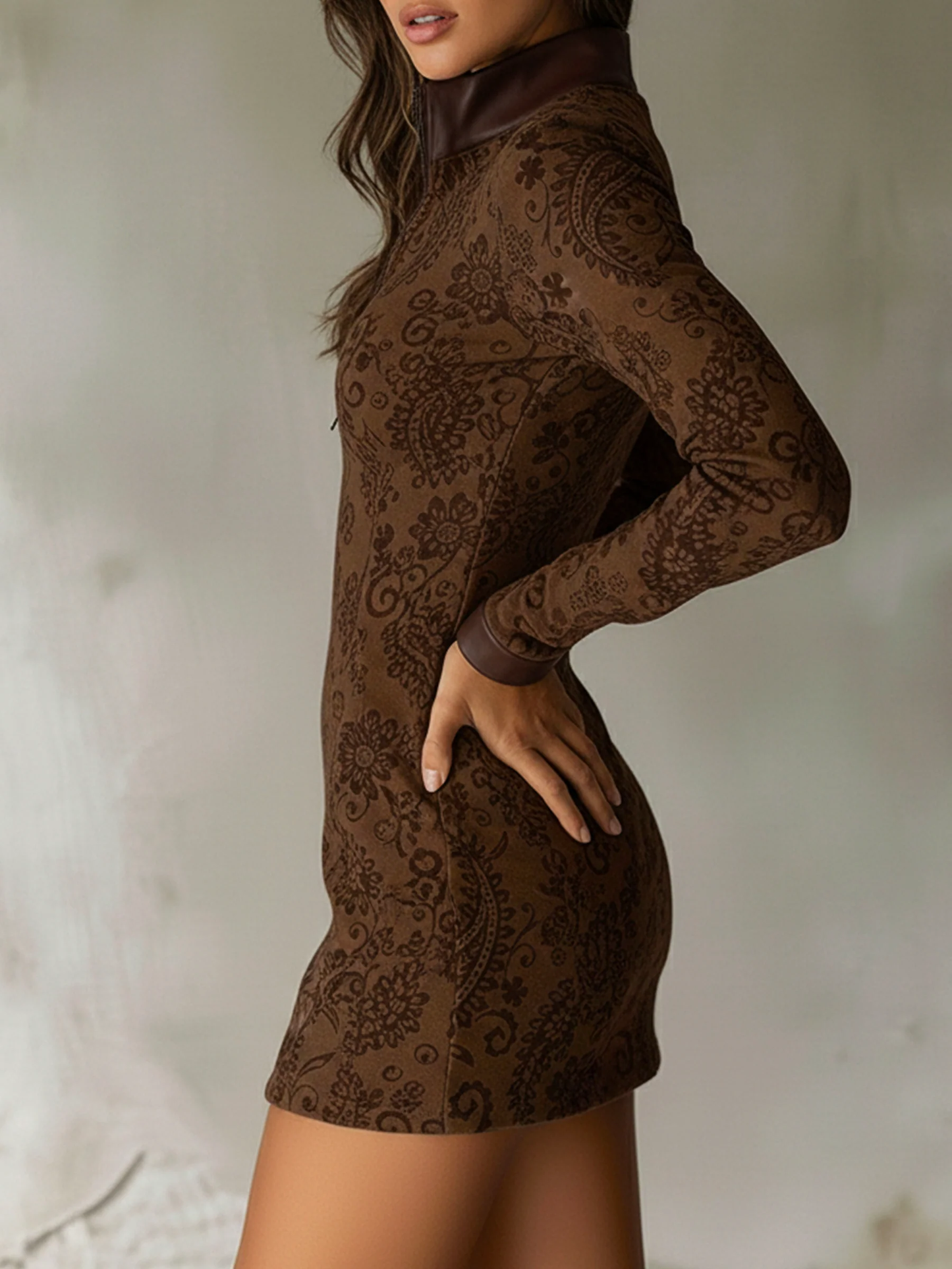 AMBRE | Robe jacquard florale