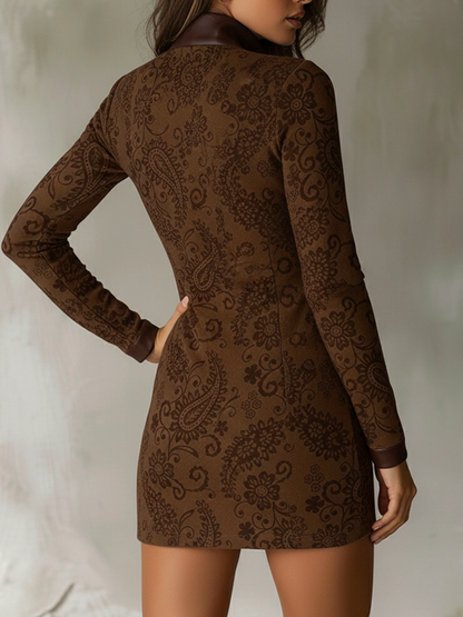 AMBRE | Robe jacquard florale