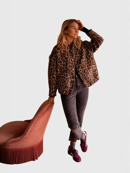 ELODIE | Veste imprimé léopard