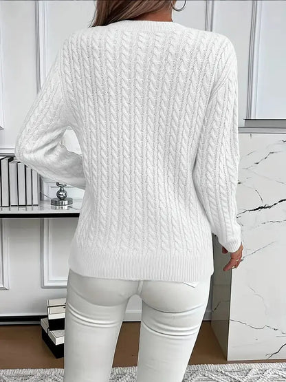 NATHALIE | Pull torsadé en maille douce