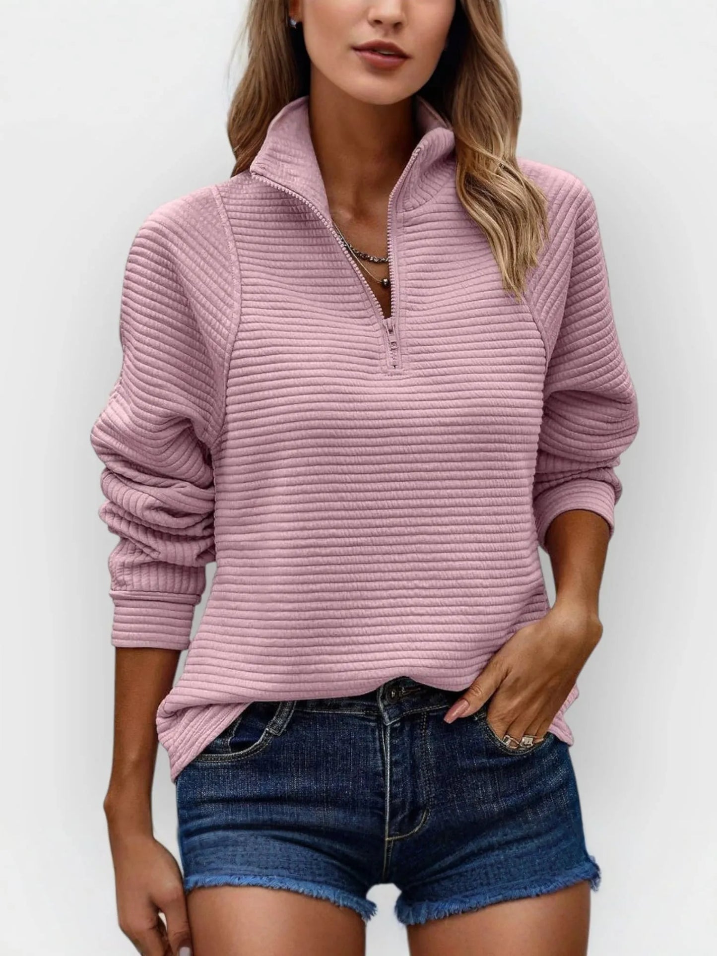 MIRÉA | Pull à demi-fermeture éclair