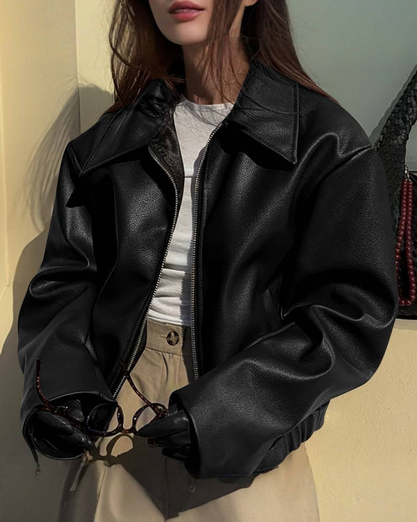 ANNETTE | Veste en cuir vegan élégante