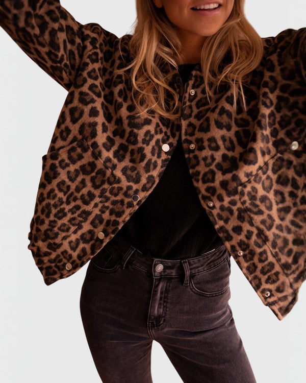 ELODIE | Veste imprimé léopard