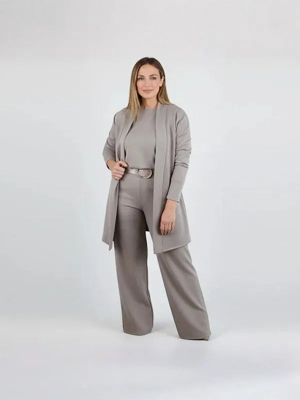 Ensemble 3 pièces maille stretch chic et confortable