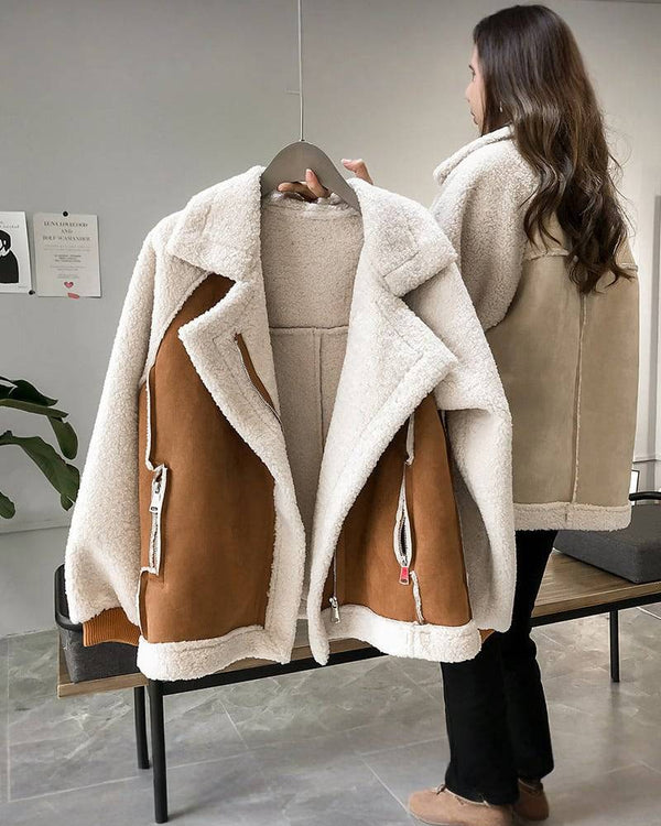 ELISA | Veste femme aviateur peau lainée