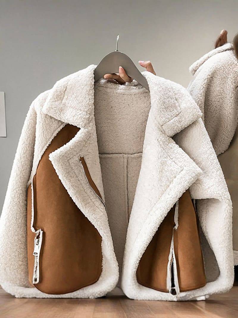 ELISA | Veste femme aviateur peau lainée