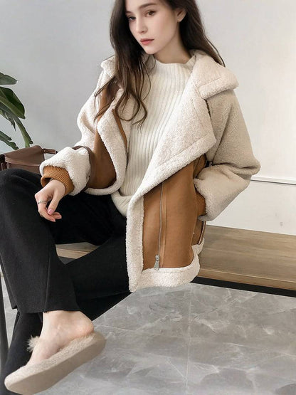 ELISA | Veste femme aviateur peau lainée