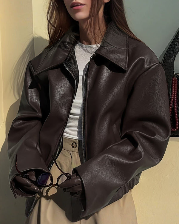 ANNETTE | Veste en cuir vegan élégante