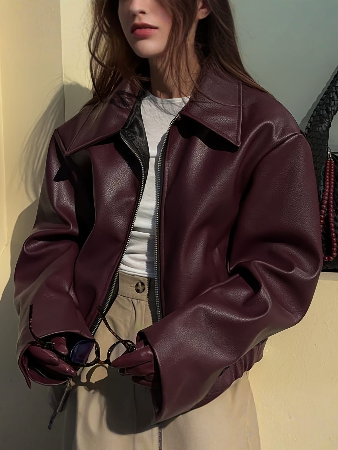 ANNETTE | Veste en cuir vegan élégante