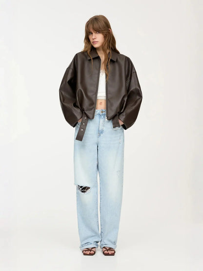 KAYLA | Veste en Similicuir Élégante & Intemporelle