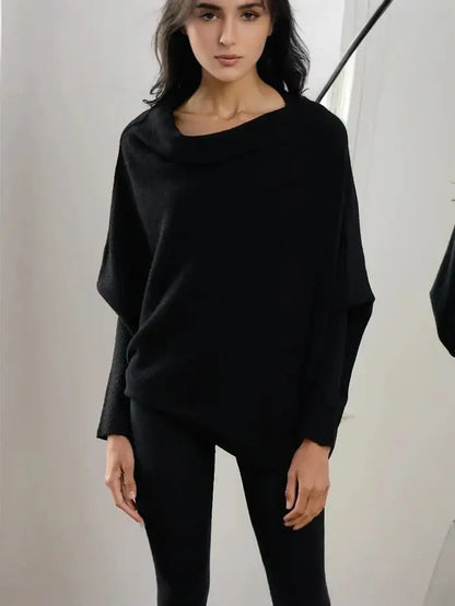 SYLVIE | Pull oversize à col convertible pour femme