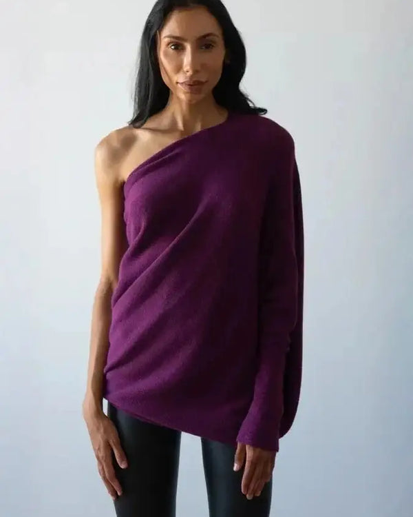 SYLVIE | Pull oversize à col convertible pour femme