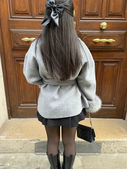 Elena | Manteau élégant avec détails en fausse fourrure