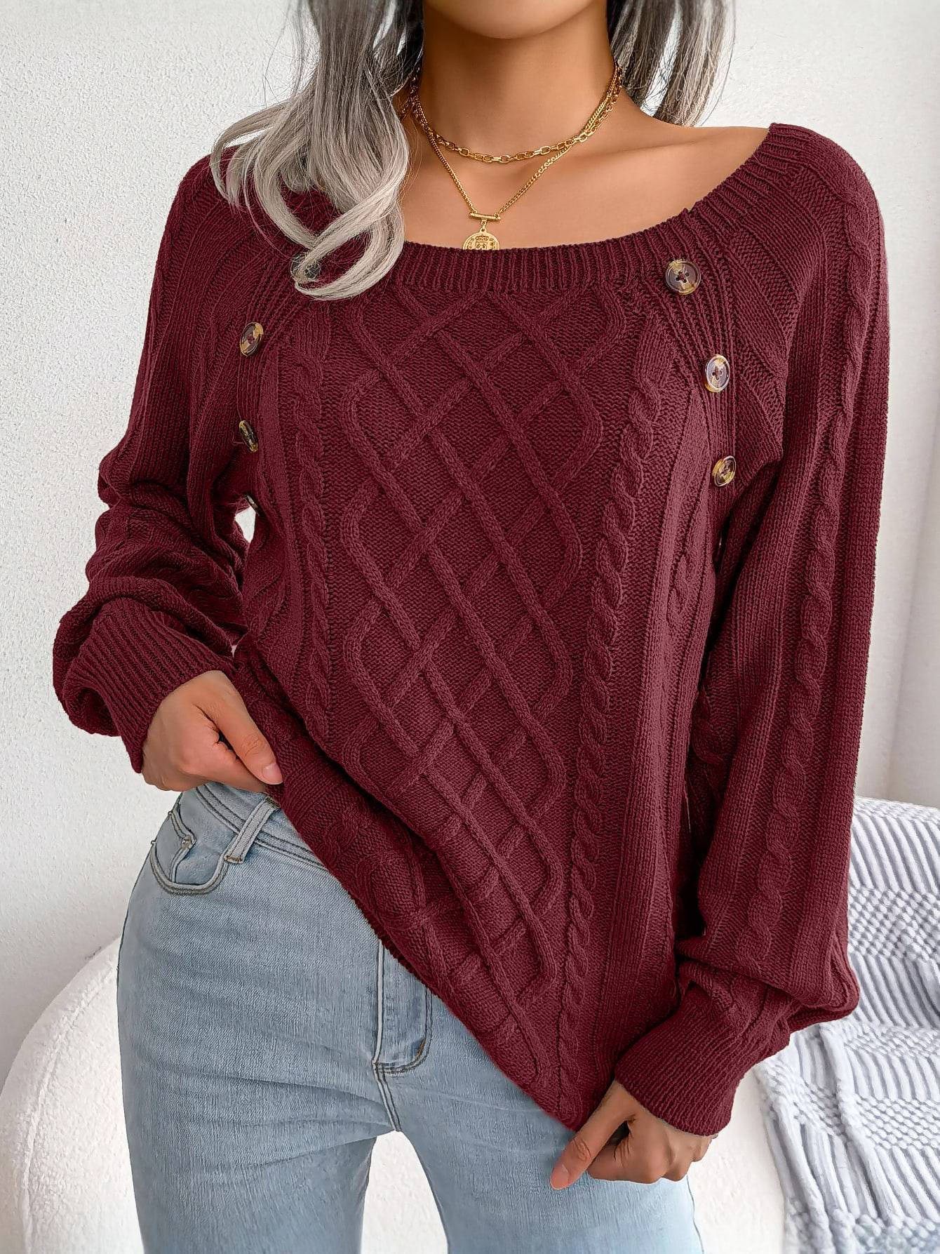 Pull Romane en maille torsadée camel, confort et élégance