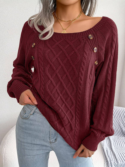 Pull Romane en maille torsadée camel, confort et élégance