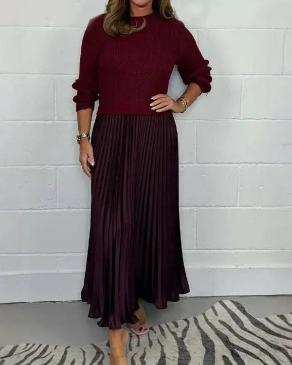 ELEGANCE PLISSEE | Robe Femme à Col