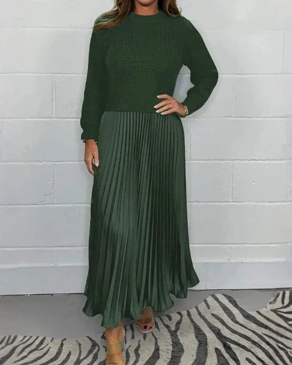 ELEGANCE PLISSEE | Robe Femme à Col