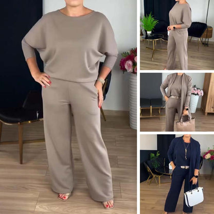 Ensemble Tricoté Confortable et Élégant au Style Minimaliste