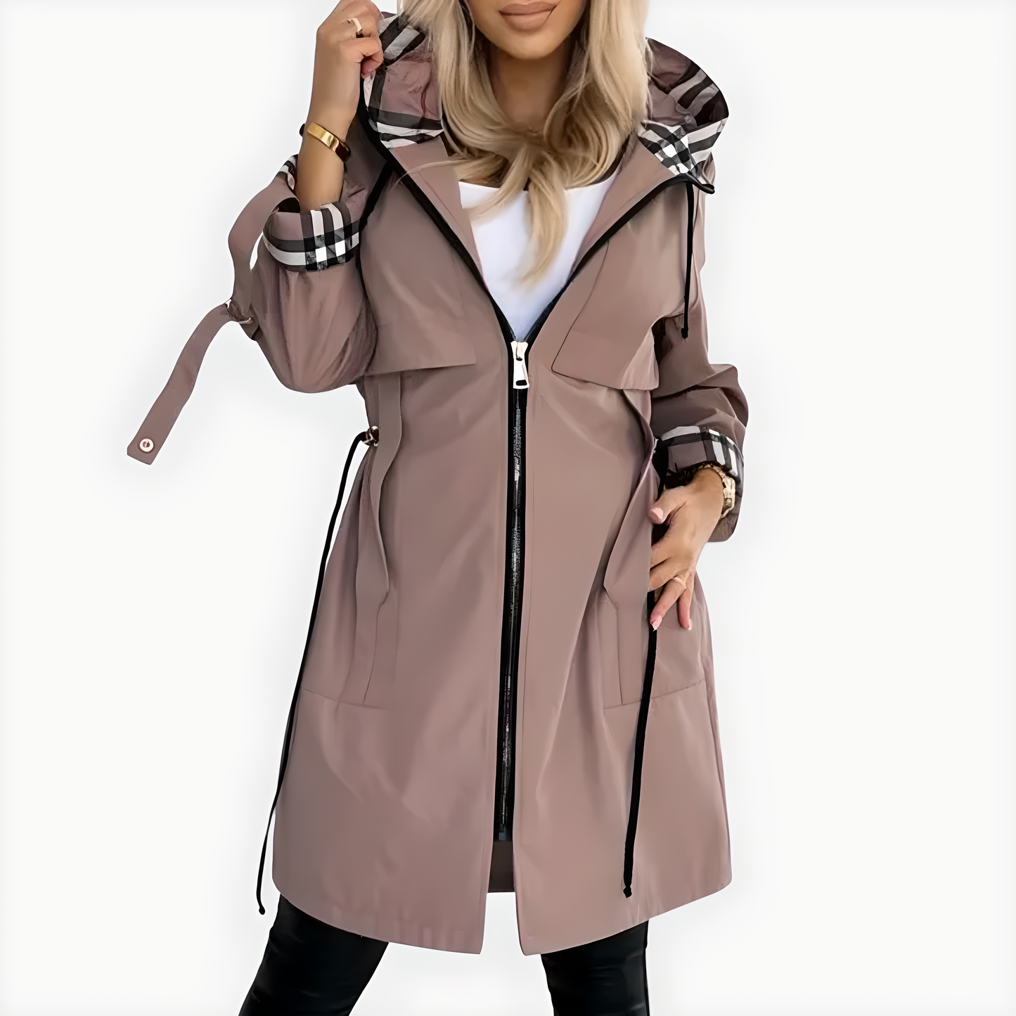 Manteau Femme AURELIE avec Capuche et Fermeture Zippée