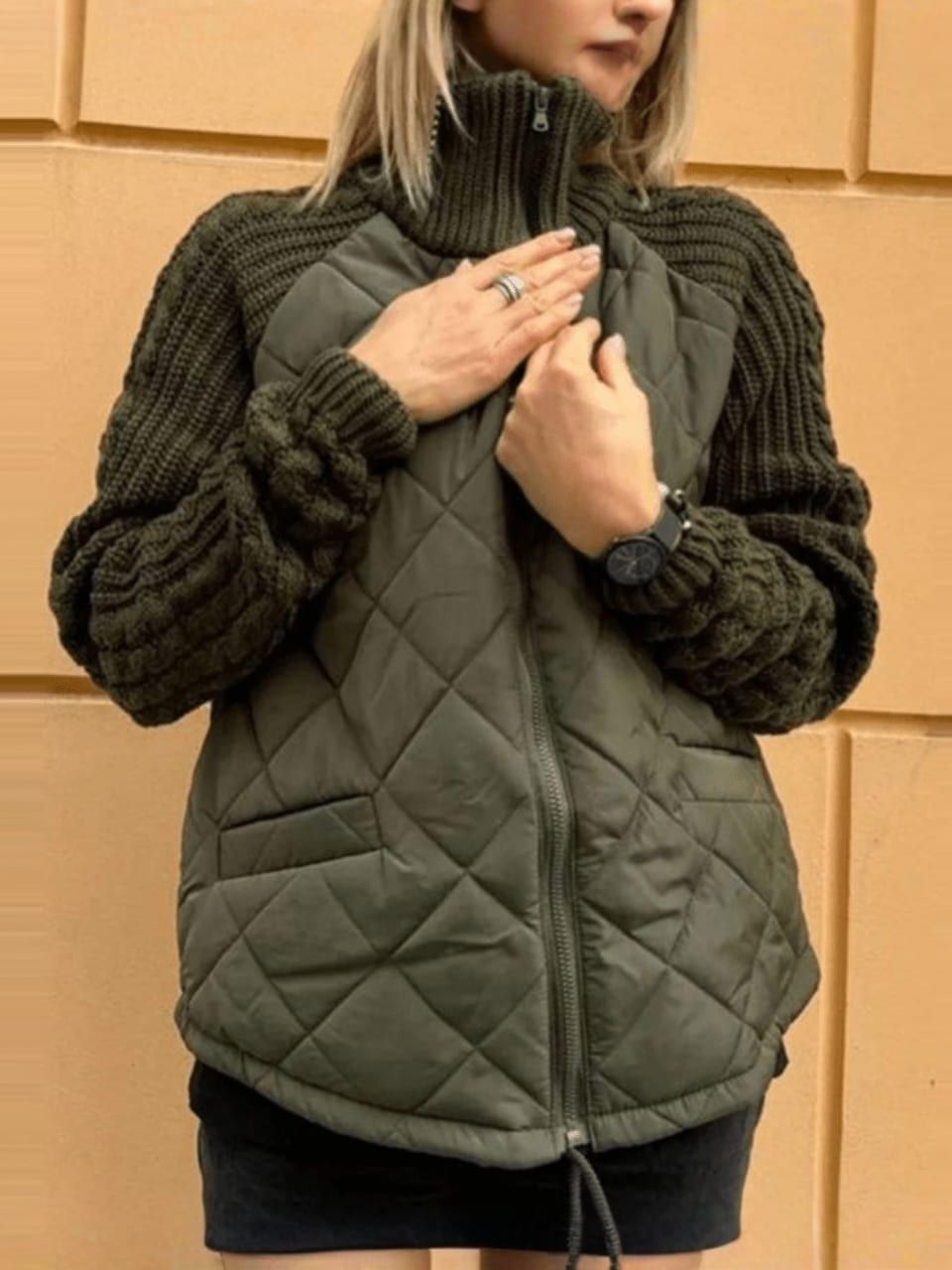 VICTORIA | Manteau polaire tricoté casual