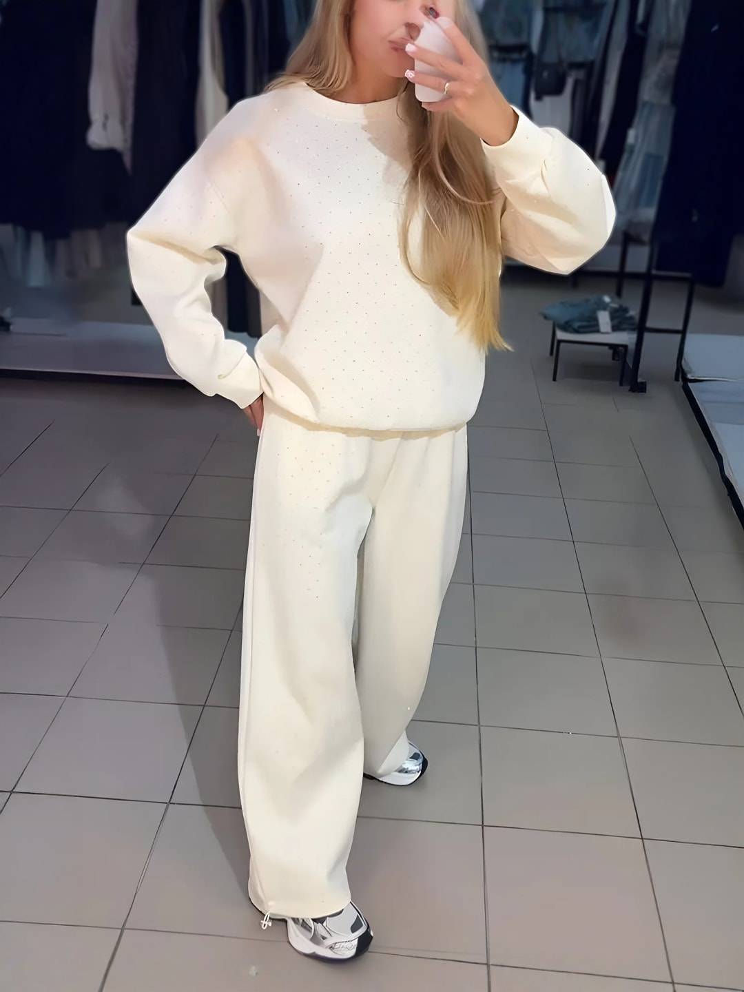 CLAIRE - Ensemble chic diamanté pour un confort et style au quotidien